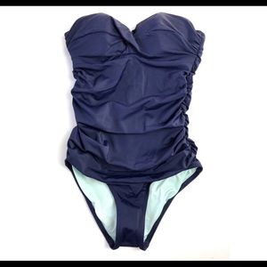 Victorias Secret Navy Ruched Knockout Swimsiut